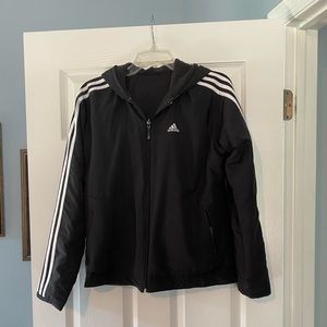 Adidas reversible, fleece lined zip up hoodie